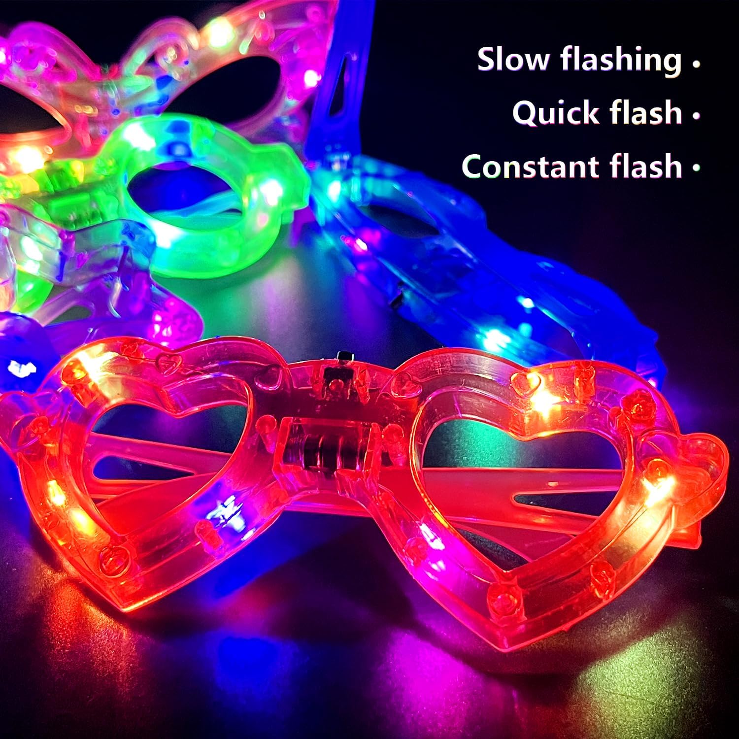 12pcs LED Light Up Glasses Glo - Glow In The Dark Party Glasses recension och pris