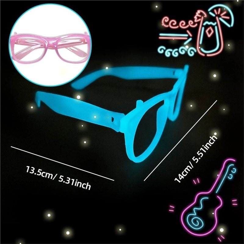 DTA4-20Pcs Glow-In-The-Dark Ne - Glow In The Dark Party Glasses recension och pris