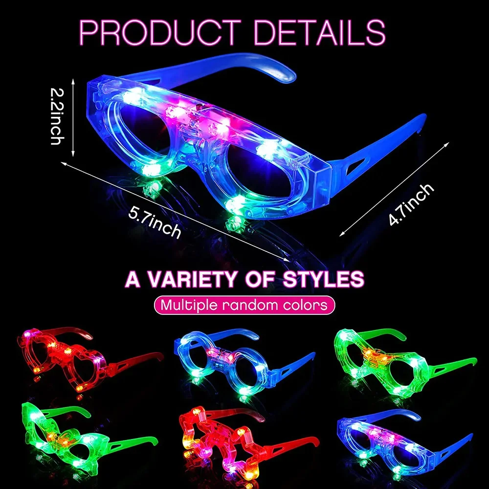 LED Glasse Neon Glow In The Da - Glow In The Dark Party Glasses recension och pris