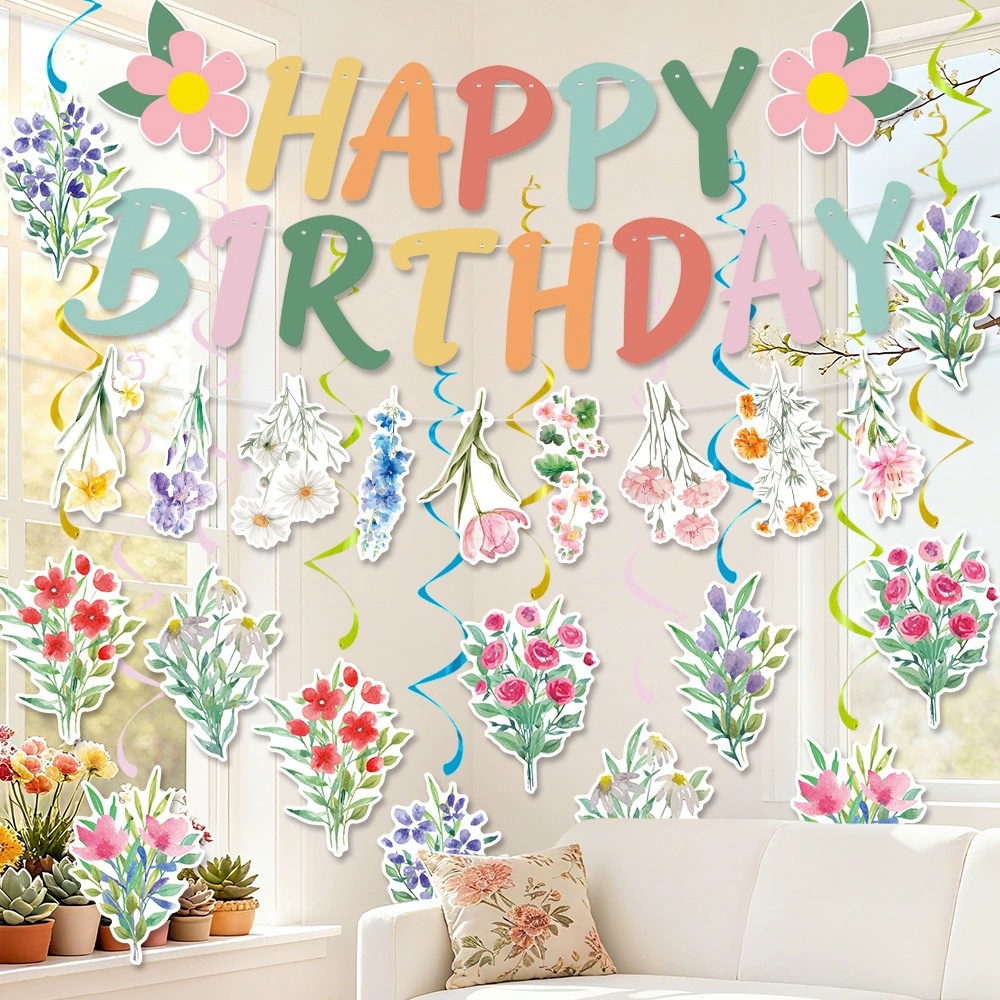 Wildflower Party Decorations H - Party Supplies recension och pris