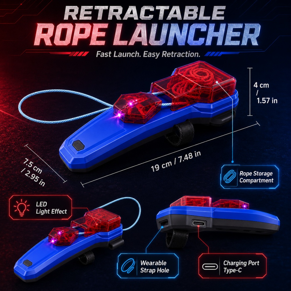 Rope Launcher Spider Web Shoot - Novelty Gifts recension och pris