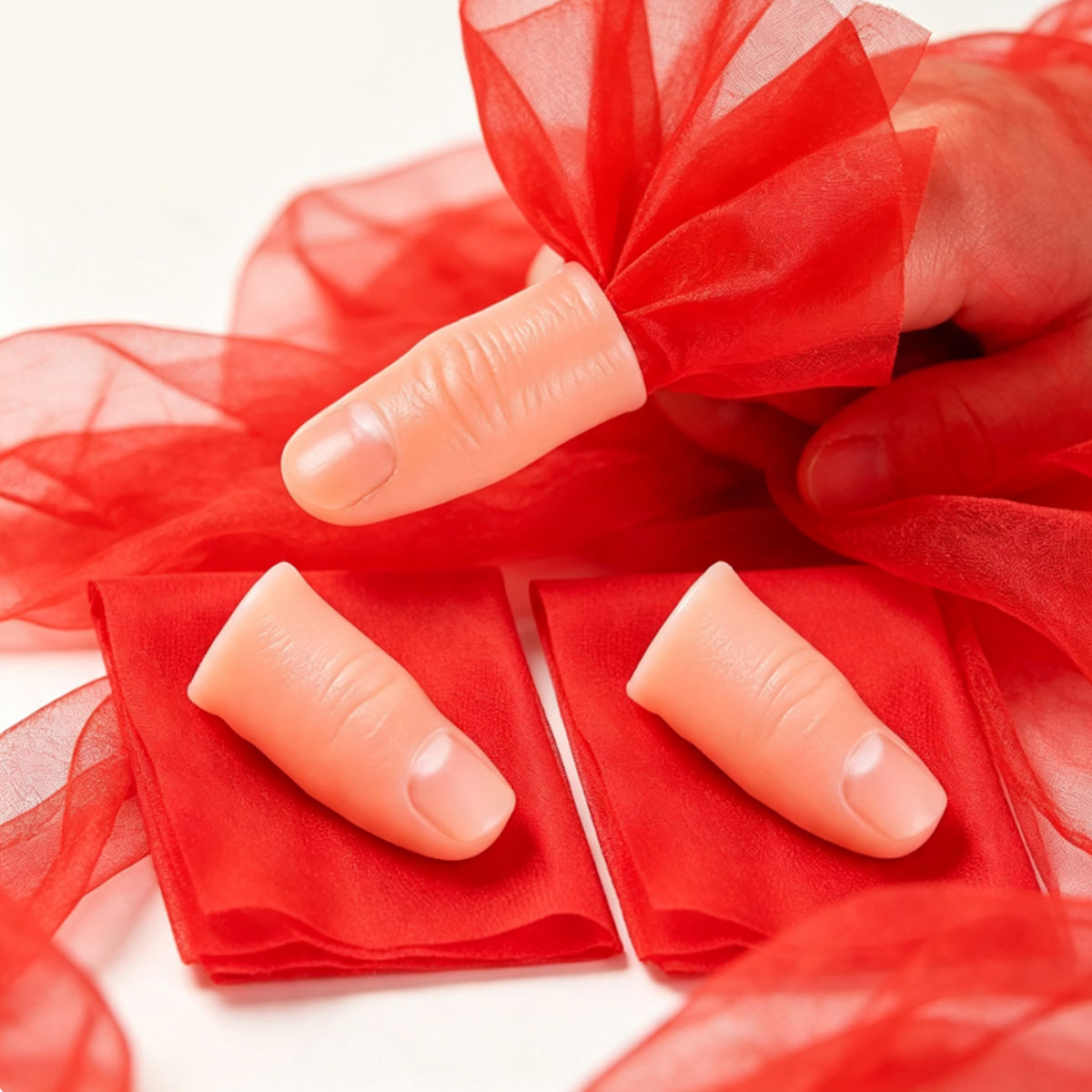 3Sets Scarf-Vanish Thumb Tip M - Thumb Tip Magic Trick Set recension och pris