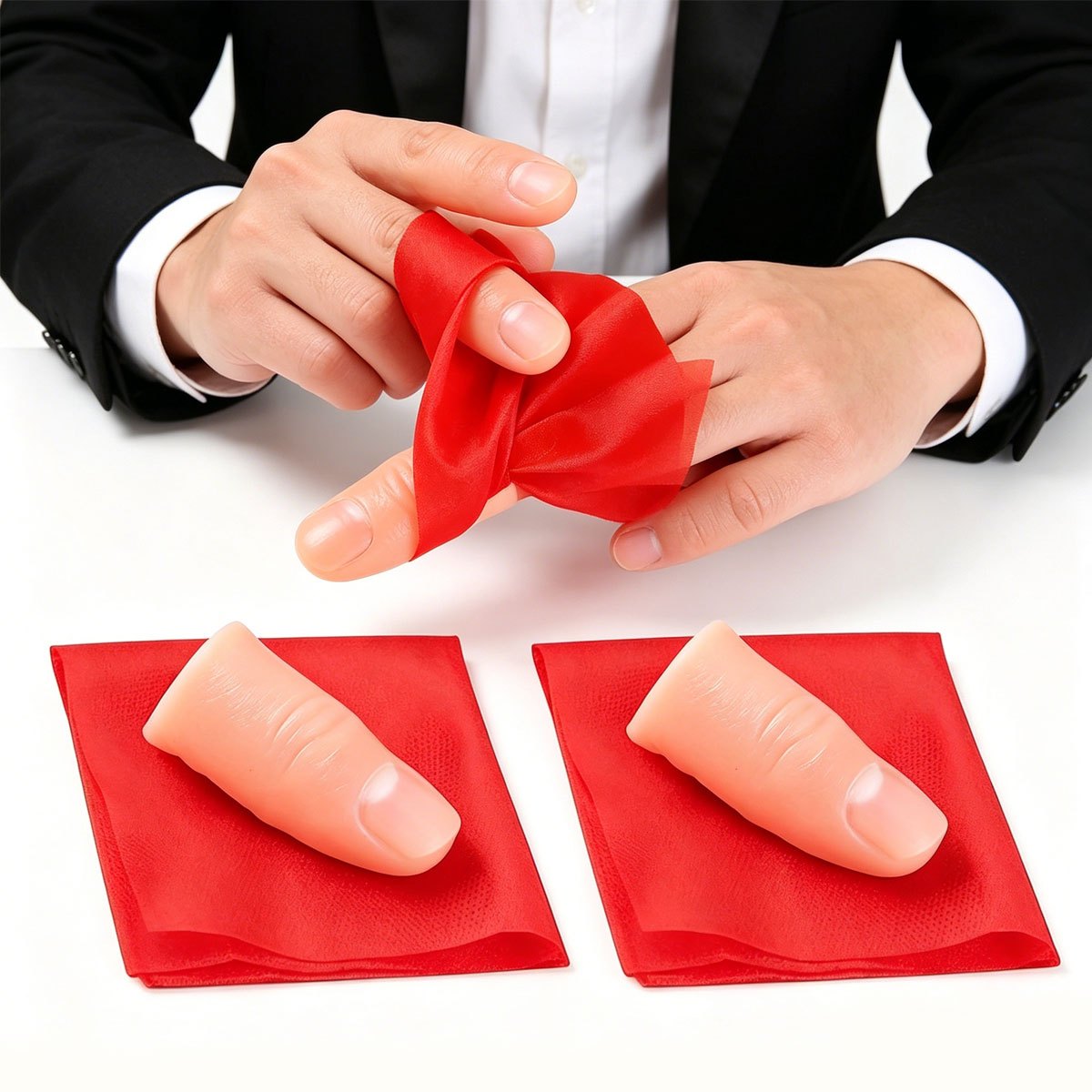 3Sets Scarf-Vanish Thumb Tip M - Thumb Tip Magic Trick Set recension och pris