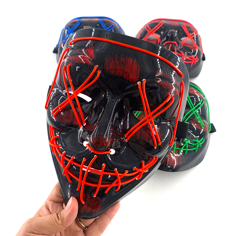 2026 Wireless Colorful Neon Li - Led Purge Mask Halloween recension och pris