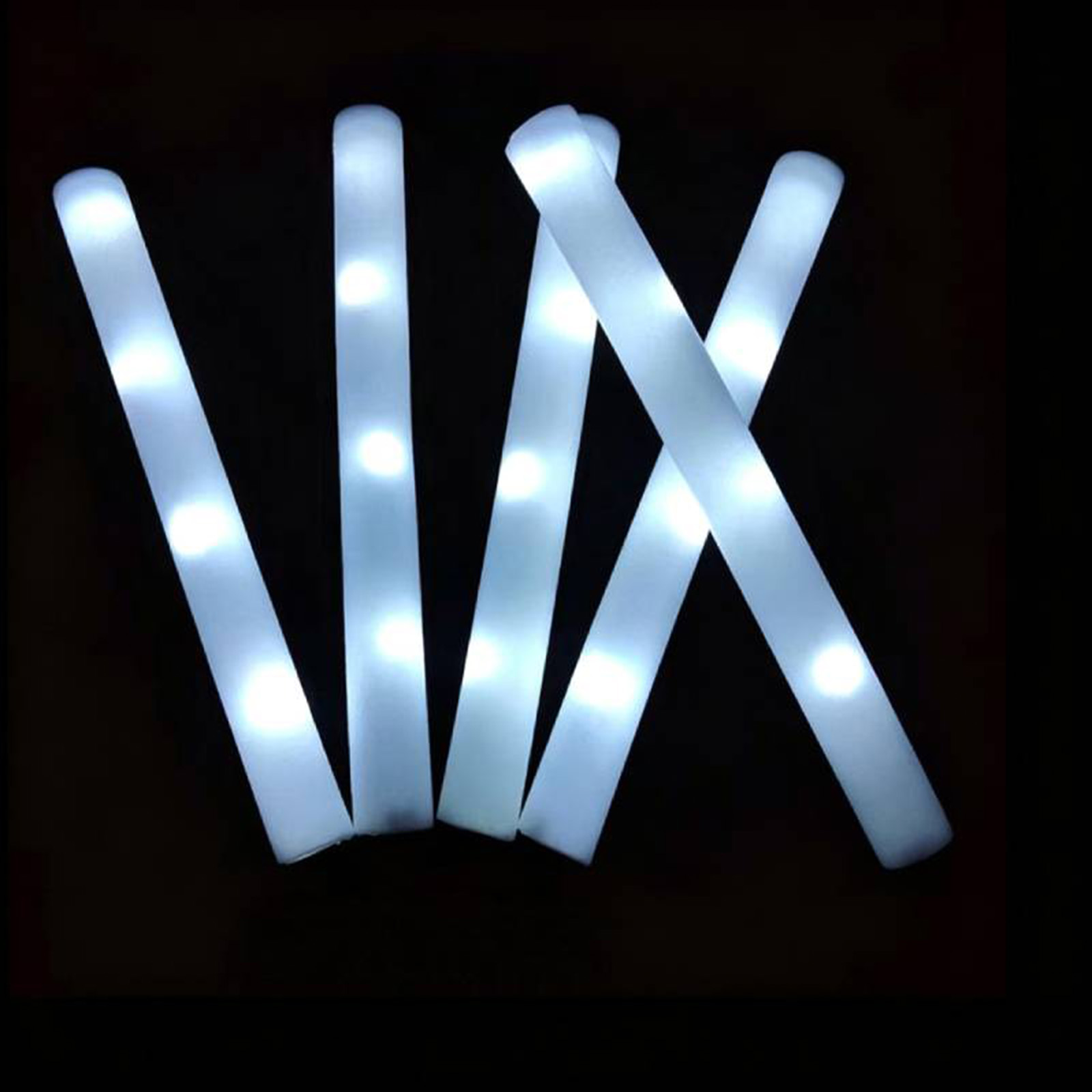 Reusable White Foam LED Glow S - Flashing Led Foam Sticks Party recension och pris