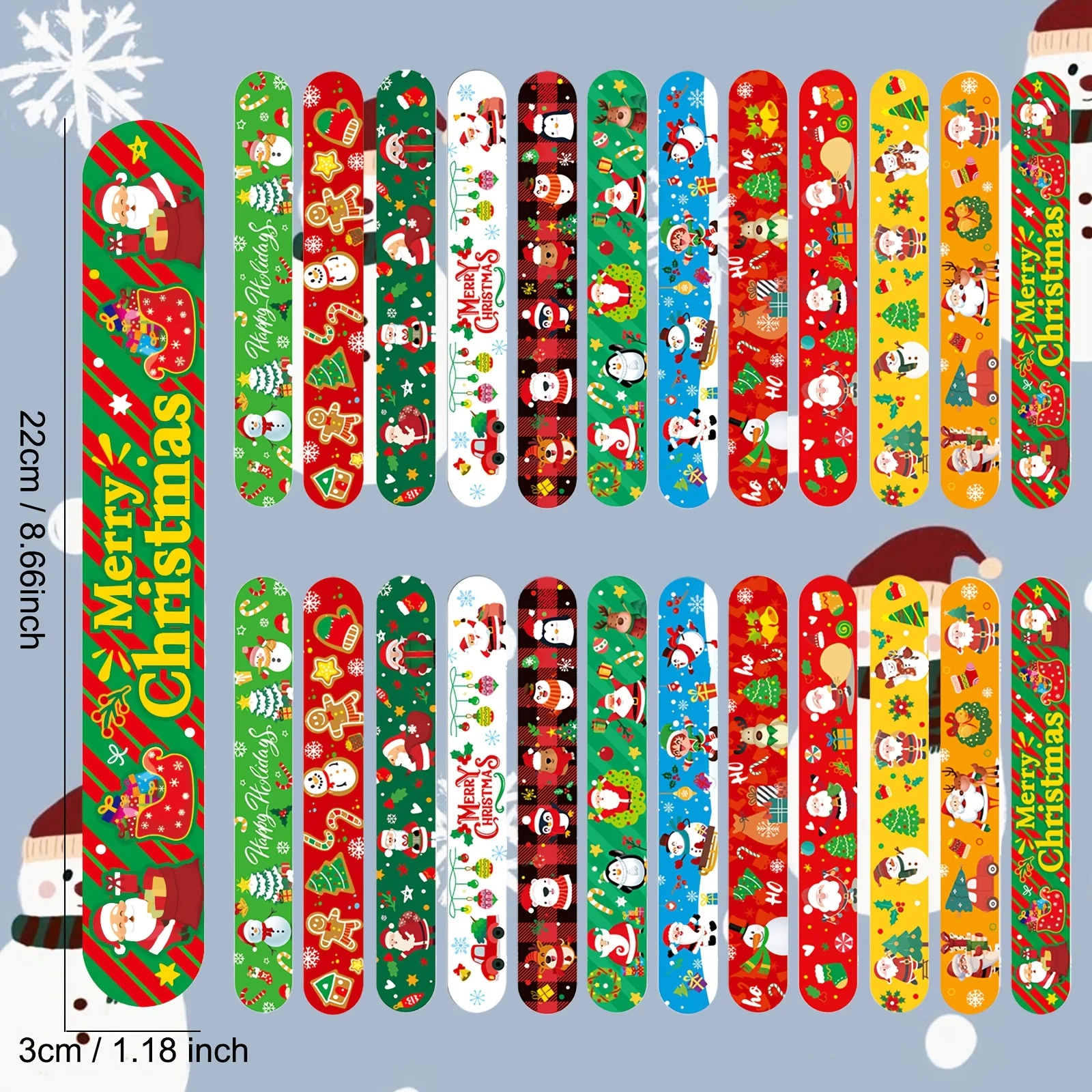 Christmas Slap Bracelets Chris - Party Supplies recension och pris