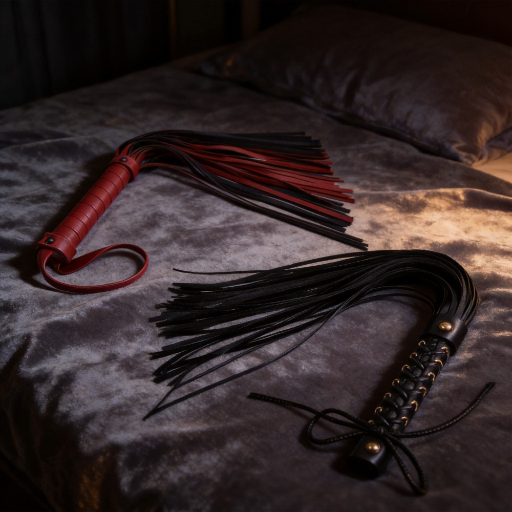 Erotic Leather Flogger BDSM Bu - Party Supplies recension och pris