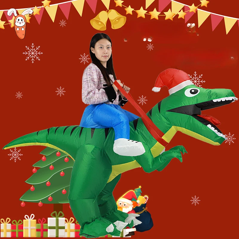 Tyrannosaurus Rex Christmas In - Inflatable Dinosaur Costume Adult recension och pris